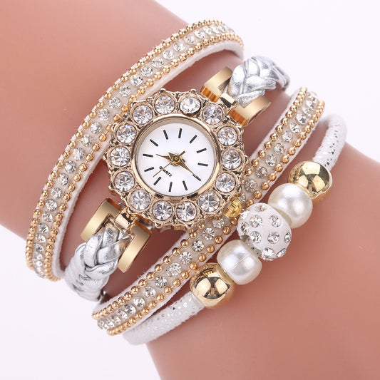 Reloj de Cuarzo Diamante Perla con Personalidad