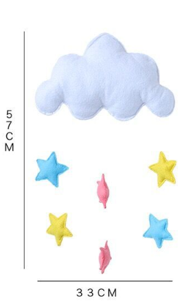 Decoración Colgante Nórdica de Estrellas y Nubes para Cuarto de Bebé - Image 5