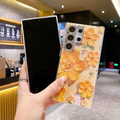 Funda para Celular con Diseño Floral de Diamantes y Protección de Lente - Image 8