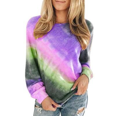 Playera Tie Dye Arcoíris de Manga Larga para Mujer - Image 14