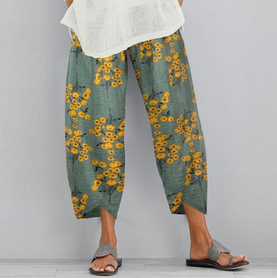Pantalones Casuales de Verano con Estampado Retro - Largo 9/10 para Mujer - Image 3