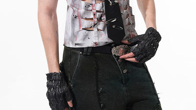Playera Ajustada con Recortes Hueco para Hombre - Manga Corta Elástica - Image 10