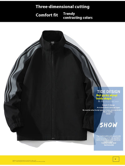 Conjunto Deportivo Casual de 2 Piezas con Cuello Mao para Hombre - Image 23