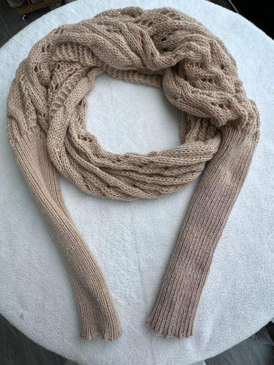 Chal Tejido Cálido Otoño-Invierno con Mangas Caladas para Mujer - Image 16