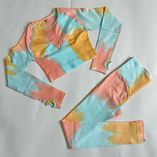 Conjunto Deportivo Tie-dye sin Costuras de Secado Rápido - Image 4