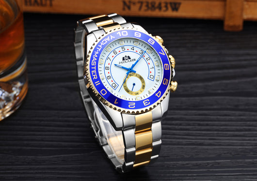 Reloj Automático de Acero Dorado con Esfera Luminosa para Hombre - Image 18