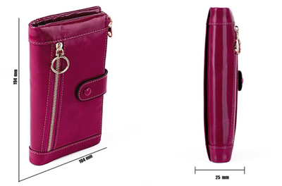 Billetera Vintage de Cuero Encerado para Mujer - Diseño Clásico - Image 11