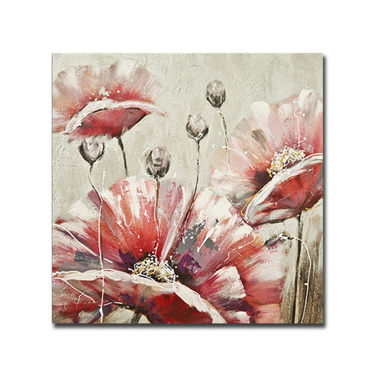 Cuadro de Flores Blancas al Óleo sin Marco - Image 14
