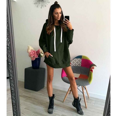 Sudadera con Capucha Suelta y Manga Larga - Colección Otoño Invierno - Image 6