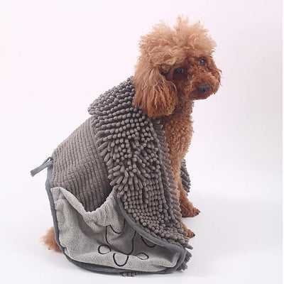 Toalla de Chenilla para Mascotas - Absorbente y Suave