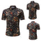 Camisa Floral de Manga Corta Casual