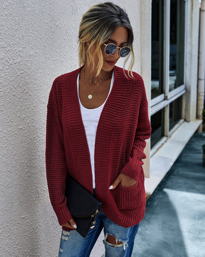 Cardigan Tejido Holgado para Mujer - Abrigo Casual Otoño Invierno - Image 6