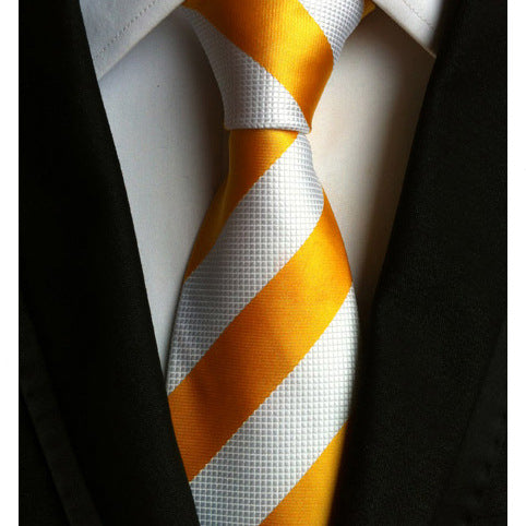 Corbata Ejecutiva de Seda Jacquard a Rayas Grandes - Image 10