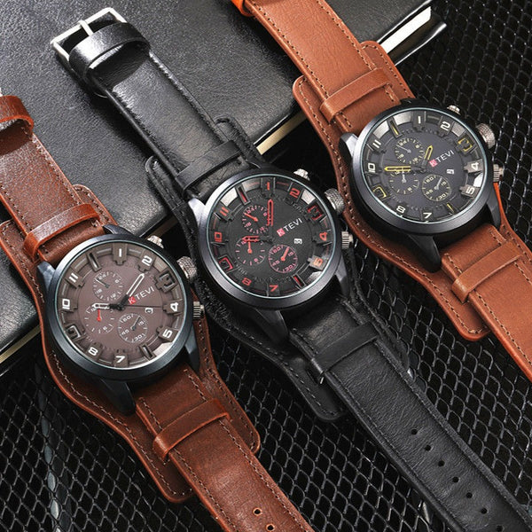 Reloj de Cuarzo para Hombre Grande con Calendario