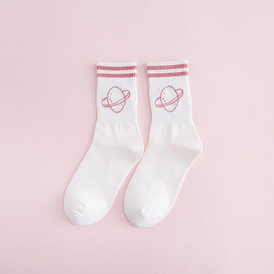 Calcetines Deportivos de Algodón con Diseño Planeta de Dos Bandas - Image 10