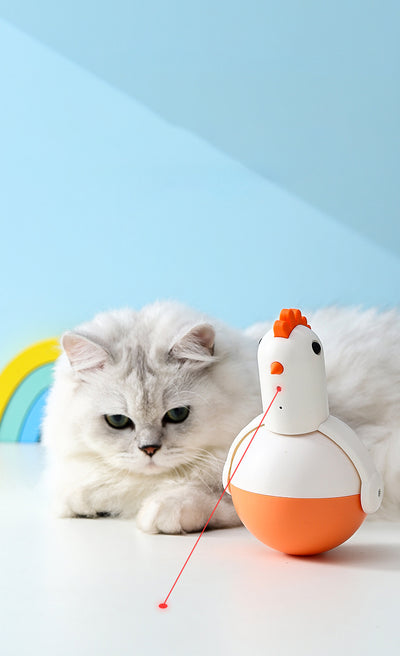 Juguete Interactivo para Gatos con Láser, Sonido y Forma de Pollo - Image 9