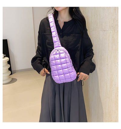 Bolsa Crossbody Acolchada Diamante para Mujer - Diseño Plisado Cloud - Image 21