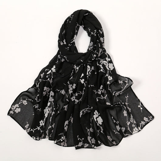 Pañuelo Ligero de Gasa Estampado Floral para Primavera y Verano - Image 30