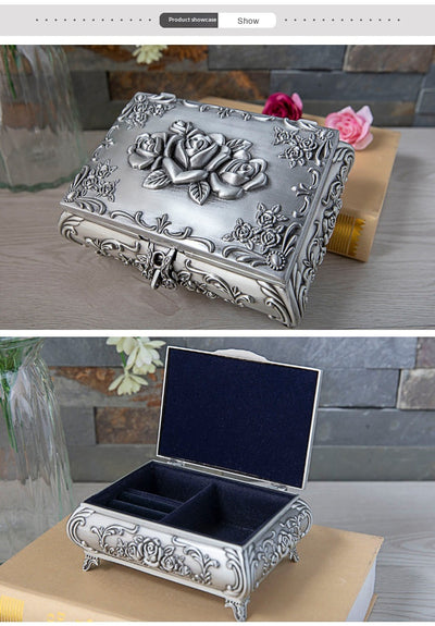 Caja Joyero Retro con Cerradura - Organizador de Joyas y Accesorios - Image 9