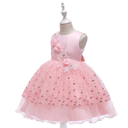 Falda Tutú de Malla con Encaje Perlas para Niñas - Image 15