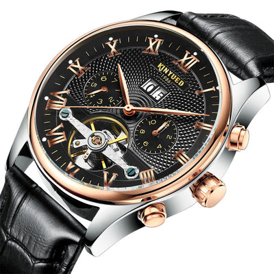 Reloj Mecánico Automático KINYUED Hueco Tourbillon Lujo para Hombre - Image 5