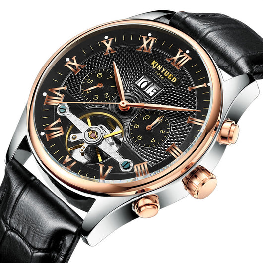 Reloj Mecánico Automático KINYUED Hueco Tourbillon Lujo para Hombre - Image 5