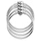 Pulsera de Plata Esterlina S925 Cadena Hueso de Serpiente con Calavera Doble - 3MM