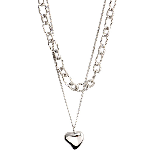 Cadena Doble Clavícula Acero Titanio - Amor Eterno - Image 6