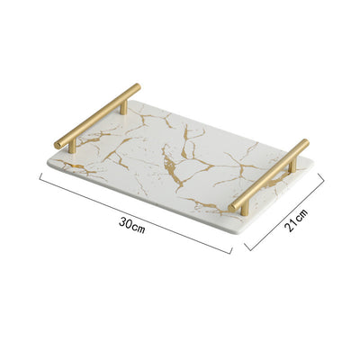 Bandeja Rectangular de Cerámica con Vetas de Mármol - Image 12