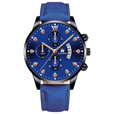 Reloj de Cuarzo para Hombre con Tres Esferas y Detalles de Diamantes - Image 5