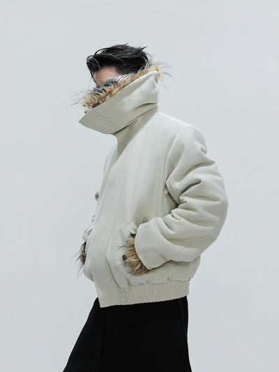 Chaqueta de Lana con Forro Polar Gruesa para Hombre - Cuello Solapa Grande - Image 10