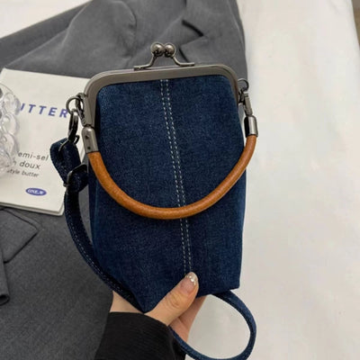 Bolsa Mensajera de Mezclilla Casual para Mujer