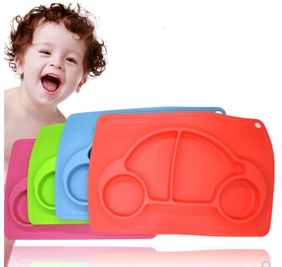 Plato Silicona Integrado para Bebé - Bandeja Compartida Antidesplazante