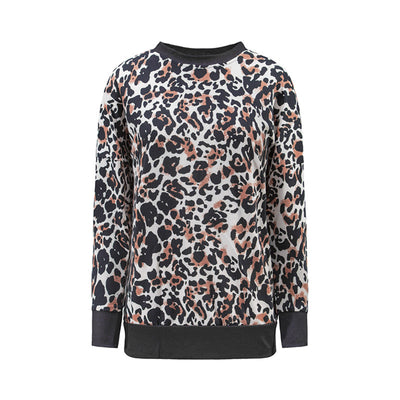 Suéter Holgado de Manga Larga con Costuras Estampado Leopardo - Image 20