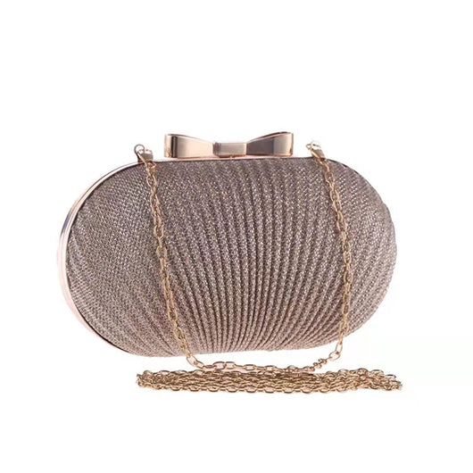 Bolso de Cena Plisado Mariposa en Tonos Huevo de Ganso - Image 4