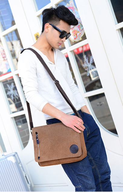 Bolsa de Lona Vintage para Hombre - Bandolera Profesional 14 Pulgadas - Image 2
