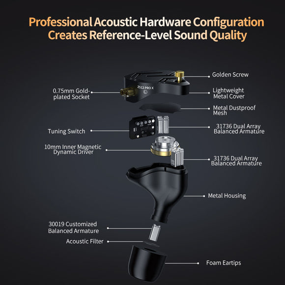 Auriculares In-Ear con Cable Intercambiable y Control de Tonalidad Ajustable