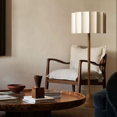 Lámpara de Mesa Estilo Japonés en Madera Maciza para Sala - Image 5
