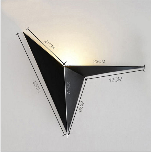 Lámpara de Pared Triangular para Dormitorio y Estudio - Image 2