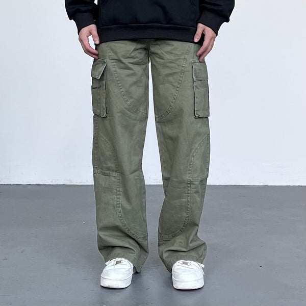 Overol Holgado Estilo Americano Desgastado para Otoño e Invierno