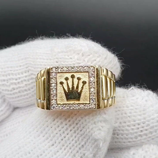 Anillo Retro de Aleación con Incrustaciones de Diamantes de Imitación - Image 9