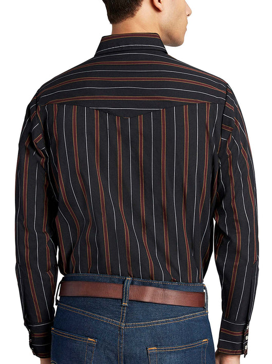 Camisa Occidental a Rayas de Manga Larga para Hombre - Image 17