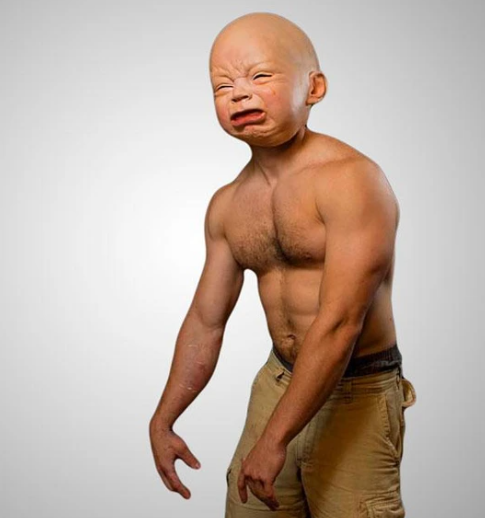 Máscara Látex Bebé Llorón y Enojado - Disfraz Halloween Terrorífico - Image 8