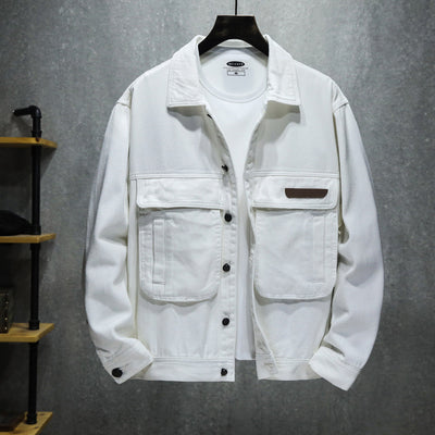Chaqueta Denim Casual con Solapa para Hombre - Image 7