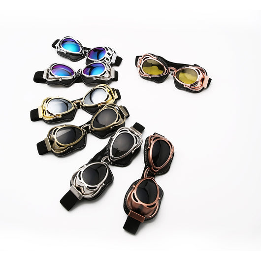 Gafas Protectoras Retro para Motocicleta - Estilo Piloto Harley con Protección Reflectante - Image 19