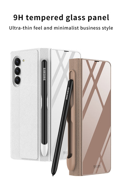 Funda de Cristal Protectora para Galaxy Z Fold5 - Diseño Flip Creativo - Image 34
