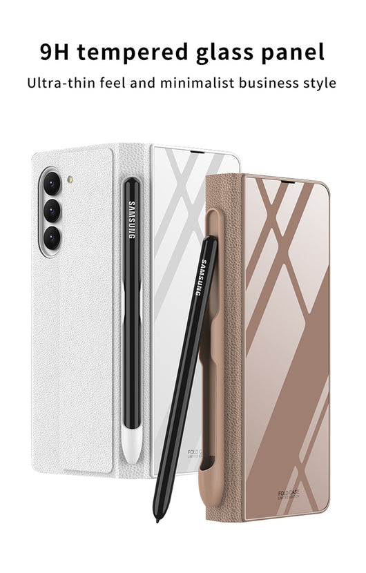 Funda de Cristal Protectora para Galaxy Z Fold5 - Diseño Flip Creativo - Image 34