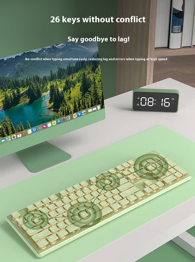 Kit Teclado y Ratón Inalámbrico Mecánico Bluetooth - Diseño Elegante para Oficina - Image 35