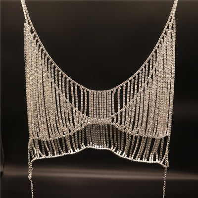 Top Bikini Lujo con Cadena de Cristales para Fiesta y Eventos - Image 2