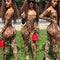 Conjunto de Dos Piezas Bodysuit Estampado Leopardo con Malla